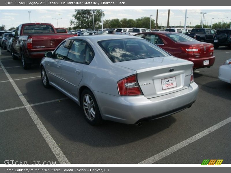 Brilliant Silver Metallic / Charcoal Black 2005 Subaru Legacy 2.5i Sedan