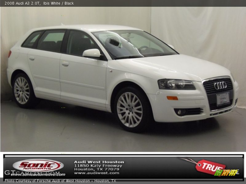 Ibis White / Black 2008 Audi A3 2.0T