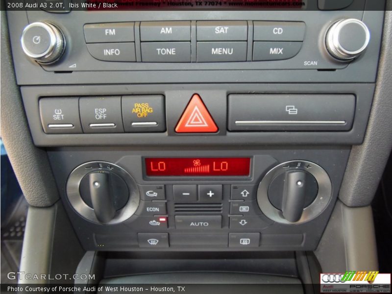 Ibis White / Black 2008 Audi A3 2.0T