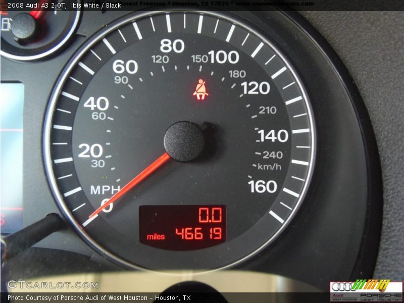 Ibis White / Black 2008 Audi A3 2.0T