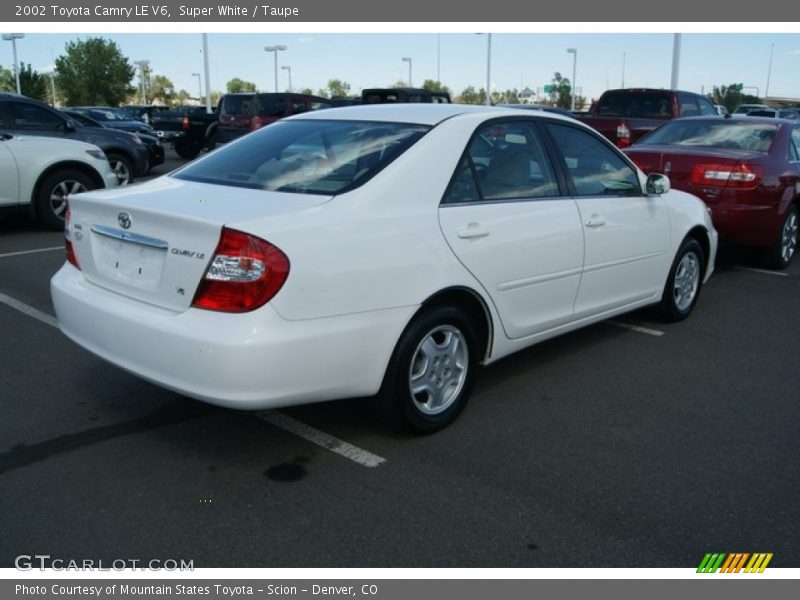 Super White / Taupe 2002 Toyota Camry LE V6