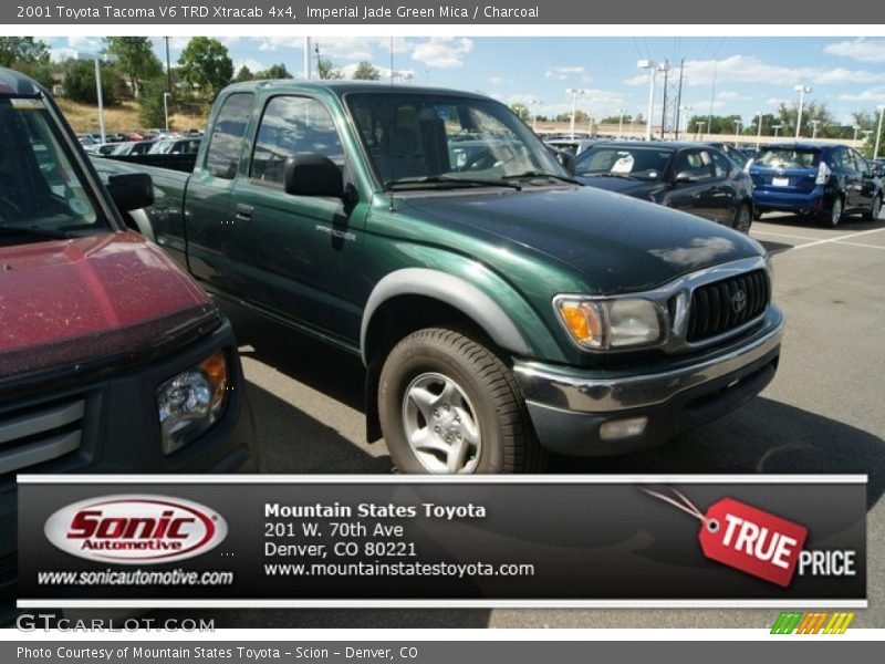 Imperial Jade Green Mica / Charcoal 2001 Toyota Tacoma V6 TRD Xtracab 4x4