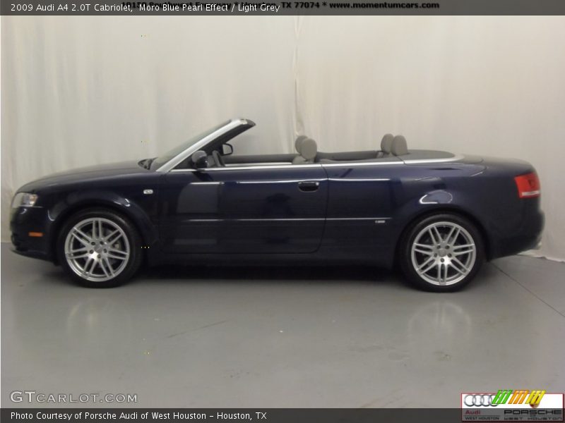 Moro Blue Pearl Effect / Light Grey 2009 Audi A4 2.0T Cabriolet