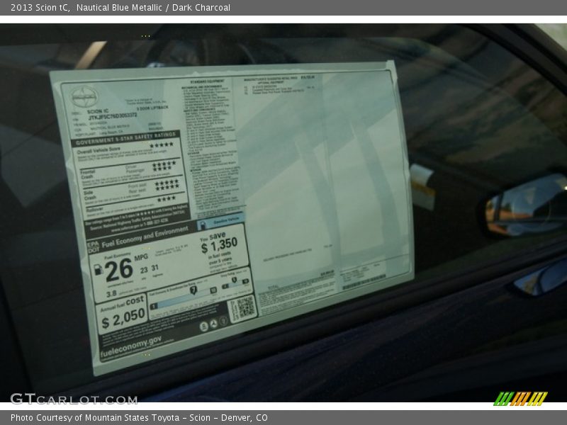  2013 tC  Window Sticker