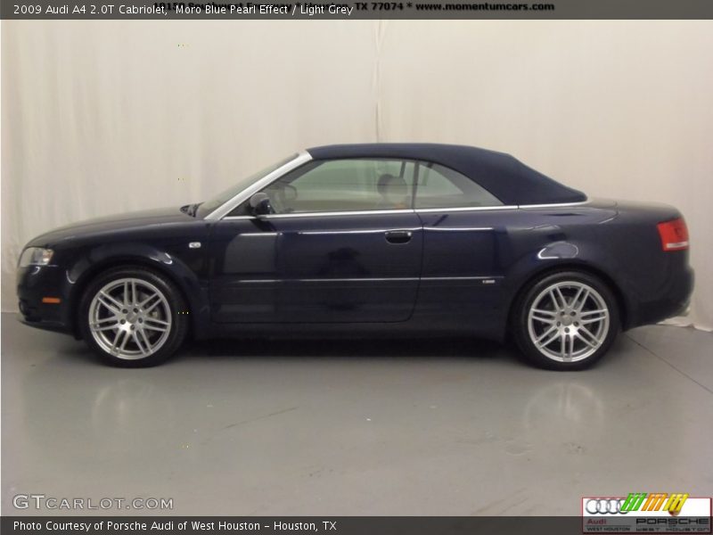 Moro Blue Pearl Effect / Light Grey 2009 Audi A4 2.0T Cabriolet