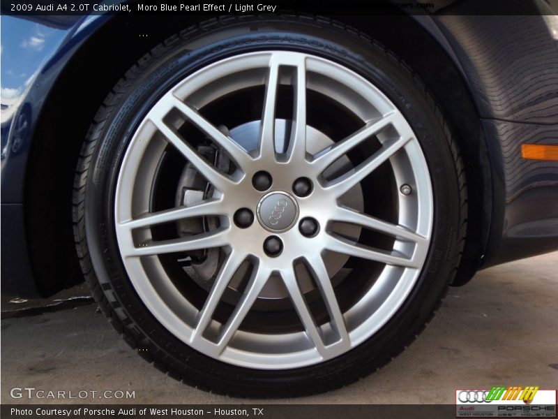 Moro Blue Pearl Effect / Light Grey 2009 Audi A4 2.0T Cabriolet