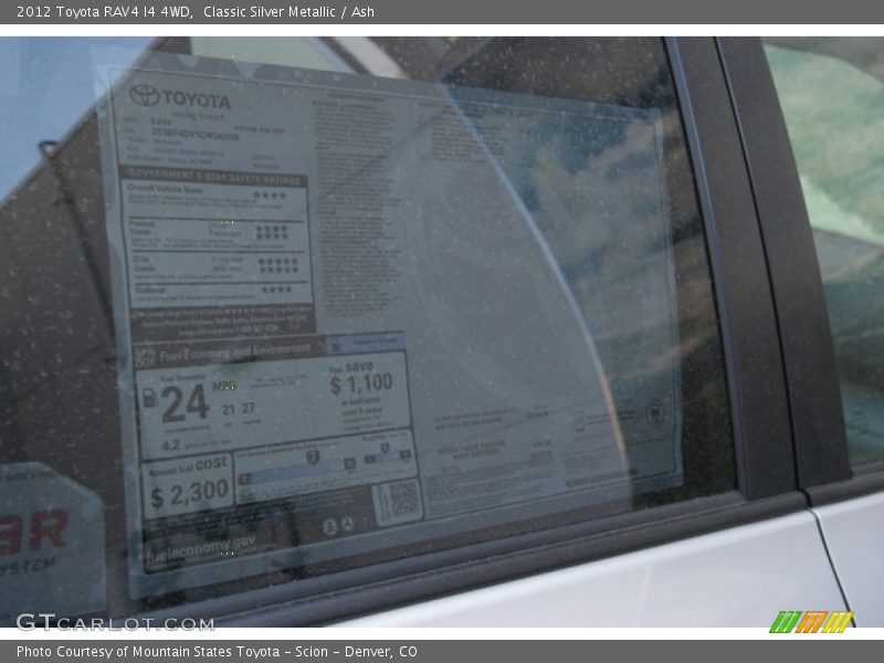 Classic Silver Metallic / Ash 2012 Toyota RAV4 I4 4WD