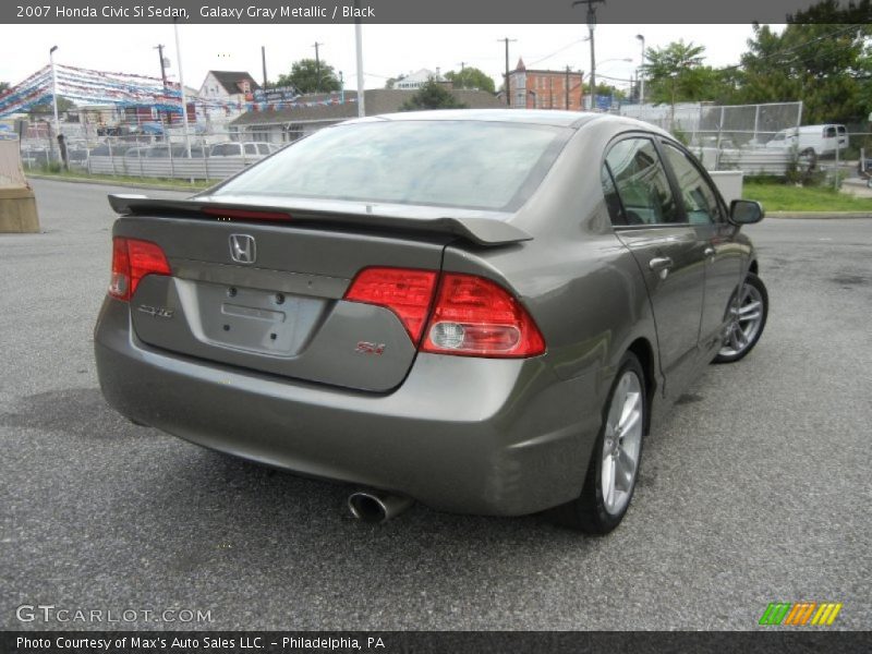 Galaxy Gray Metallic / Black 2007 Honda Civic Si Sedan