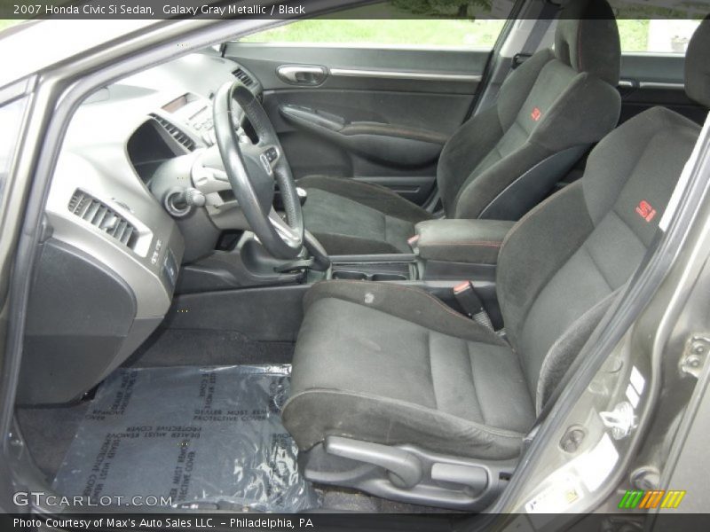 Galaxy Gray Metallic / Black 2007 Honda Civic Si Sedan