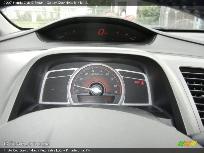 Galaxy Gray Metallic / Black 2007 Honda Civic Si Sedan