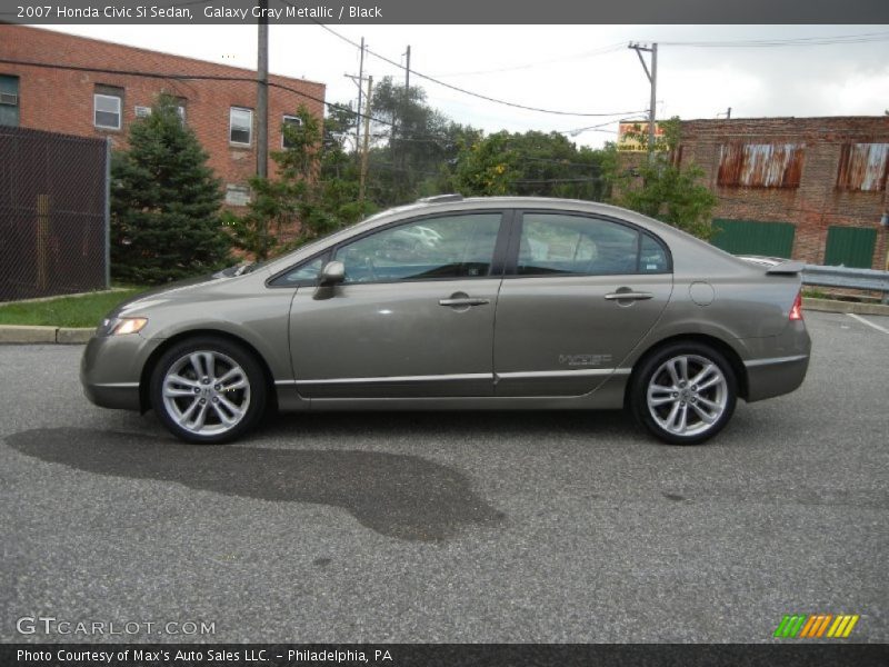 Galaxy Gray Metallic / Black 2007 Honda Civic Si Sedan