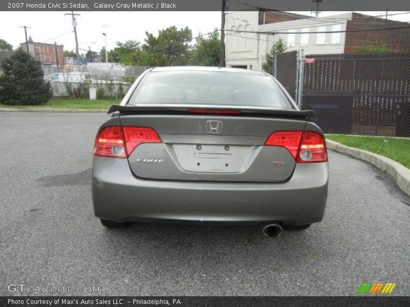 Galaxy Gray Metallic / Black 2007 Honda Civic Si Sedan