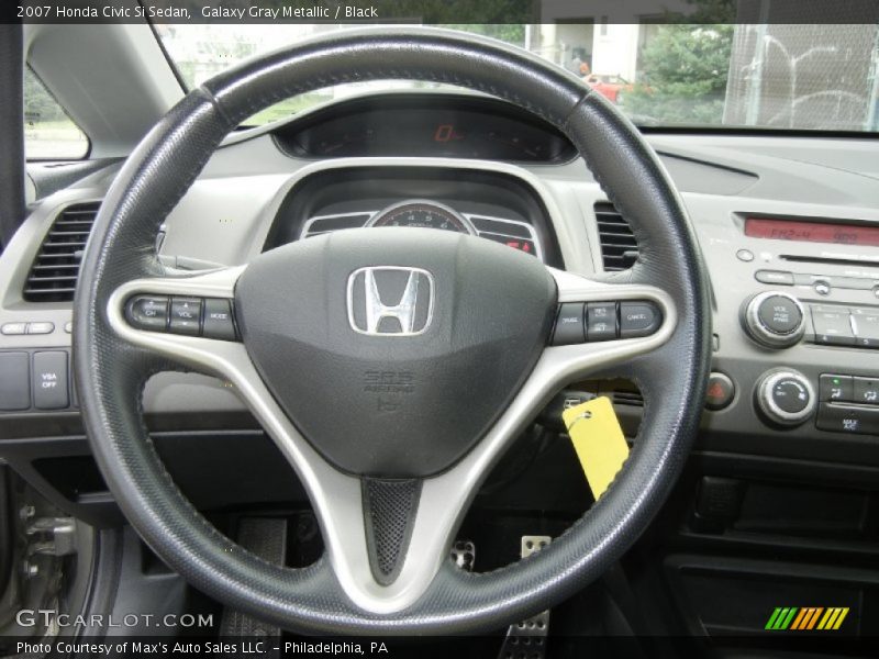 Galaxy Gray Metallic / Black 2007 Honda Civic Si Sedan