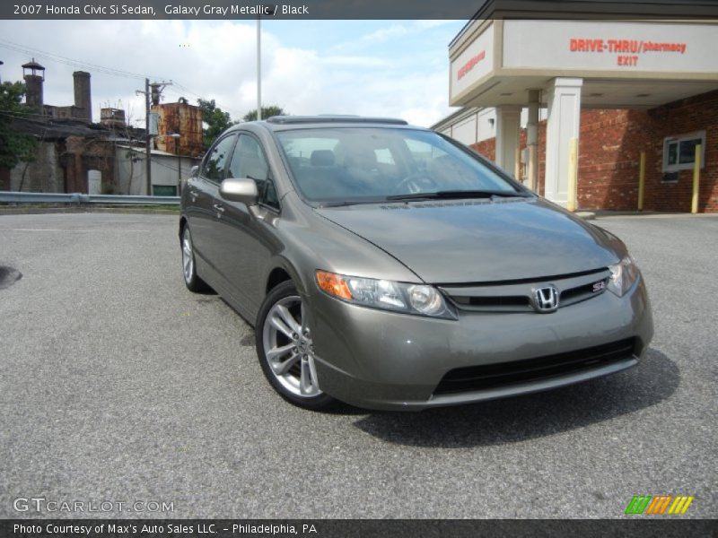 Galaxy Gray Metallic / Black 2007 Honda Civic Si Sedan