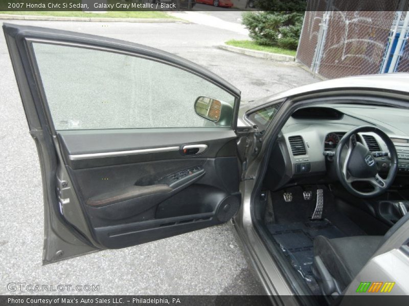 Galaxy Gray Metallic / Black 2007 Honda Civic Si Sedan