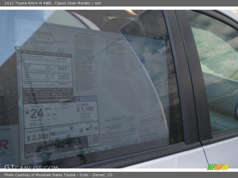 Classic Silver Metallic / Ash 2012 Toyota RAV4 I4 4WD