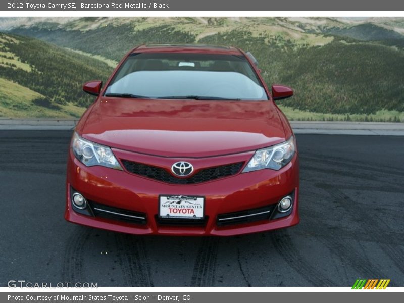 Barcelona Red Metallic / Black 2012 Toyota Camry SE