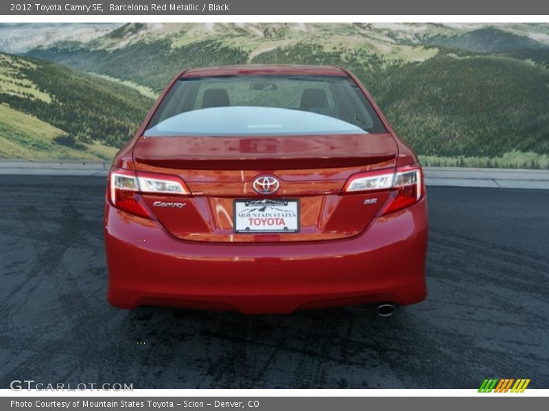 Barcelona Red Metallic / Black 2012 Toyota Camry SE