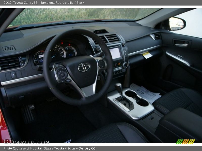 Barcelona Red Metallic / Black 2012 Toyota Camry SE