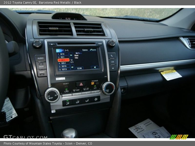 Barcelona Red Metallic / Black 2012 Toyota Camry SE