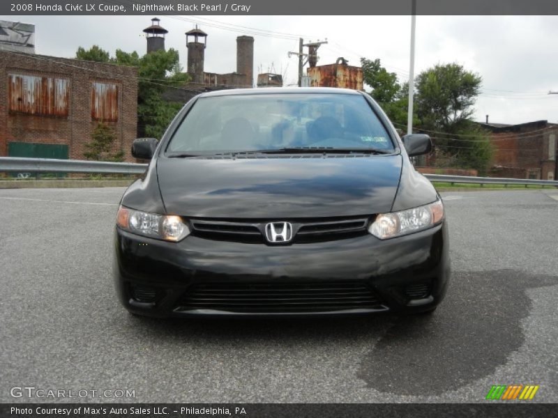Nighthawk Black Pearl / Gray 2008 Honda Civic LX Coupe