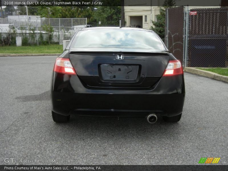 Nighthawk Black Pearl / Gray 2008 Honda Civic LX Coupe