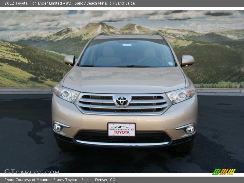 Sandy Beach Metallic / Sand Beige 2012 Toyota Highlander Limited 4WD