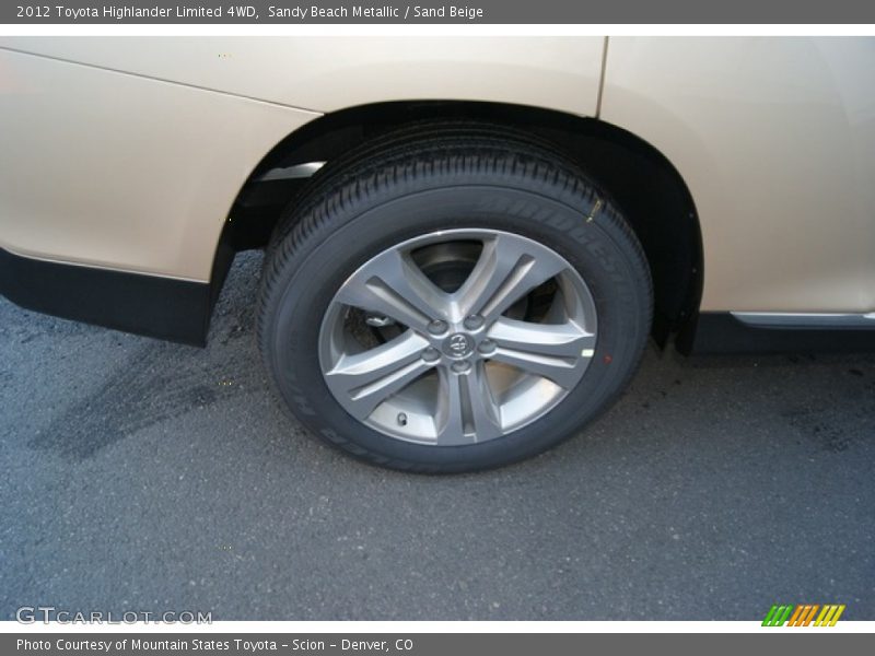 Sandy Beach Metallic / Sand Beige 2012 Toyota Highlander Limited 4WD
