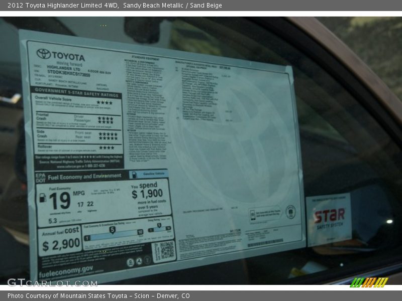 Sandy Beach Metallic / Sand Beige 2012 Toyota Highlander Limited 4WD