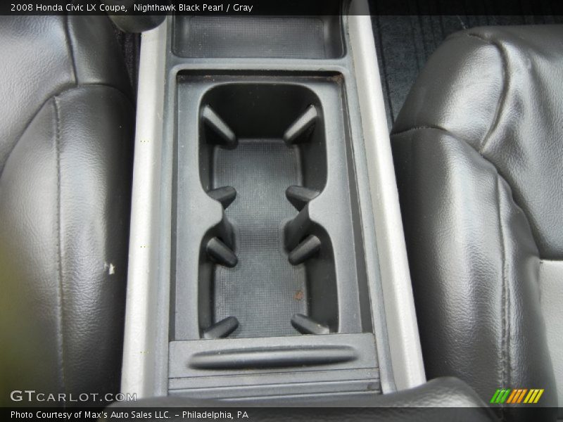 Nighthawk Black Pearl / Gray 2008 Honda Civic LX Coupe