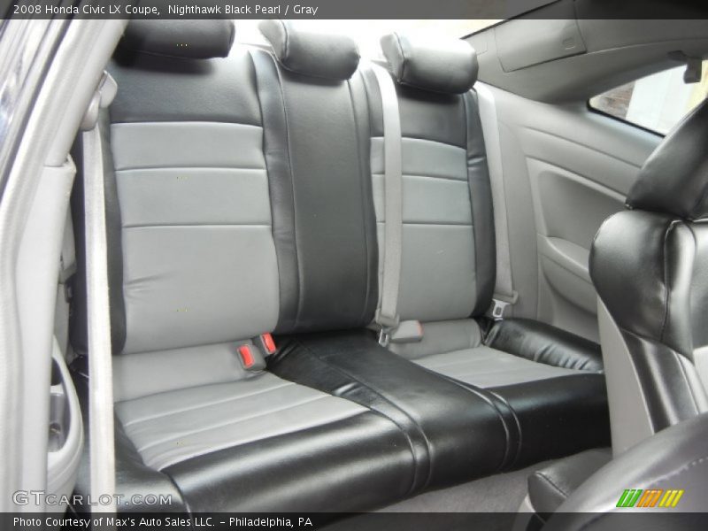 Nighthawk Black Pearl / Gray 2008 Honda Civic LX Coupe