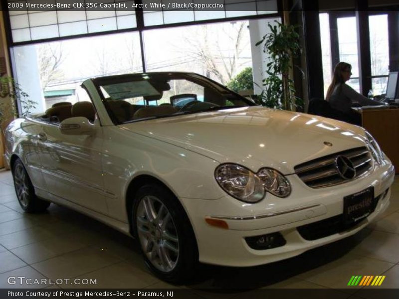 Arctic White / Black/Cappuccino 2009 Mercedes-Benz CLK 350 Cabriolet