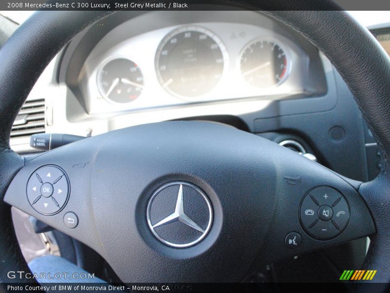 Steel Grey Metallic / Black 2008 Mercedes-Benz C 300 Luxury