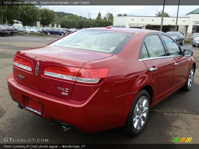 Sangria Red Metallic / Light Camel 2010 Lincoln MKZ AWD