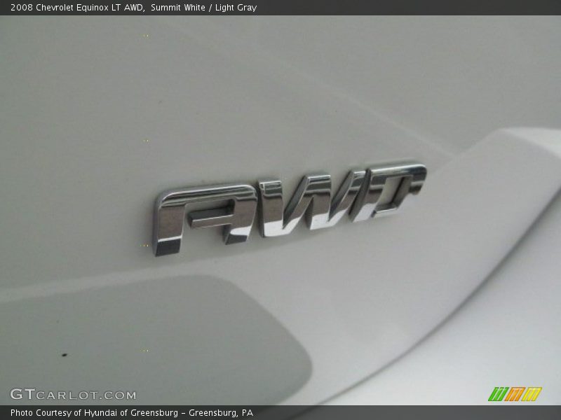 Summit White / Light Gray 2008 Chevrolet Equinox LT AWD