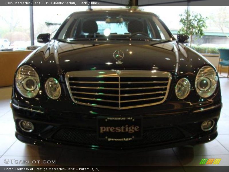Black / Black 2009 Mercedes-Benz E 350 4Matic Sedan