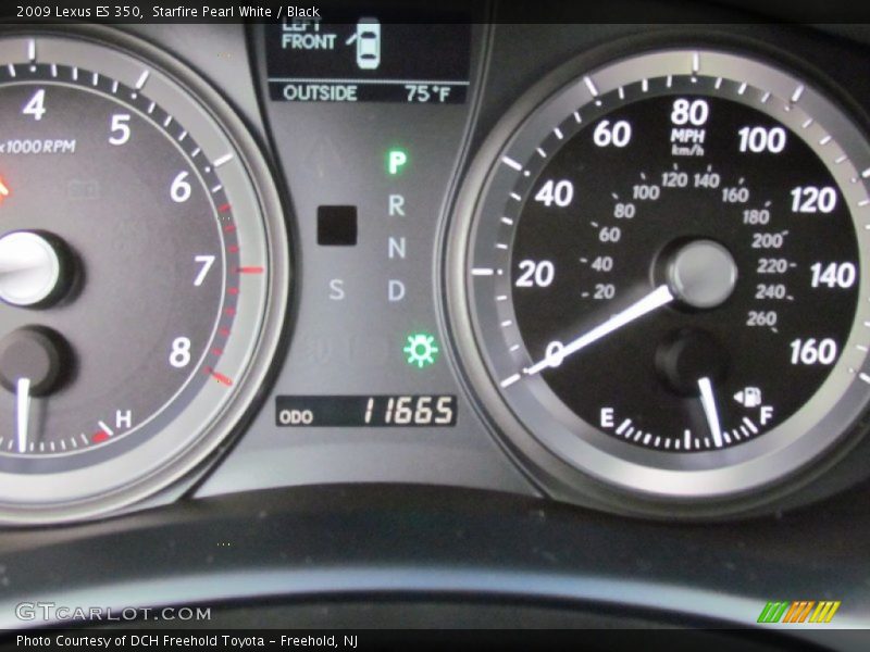 Starfire Pearl White / Black 2009 Lexus ES 350