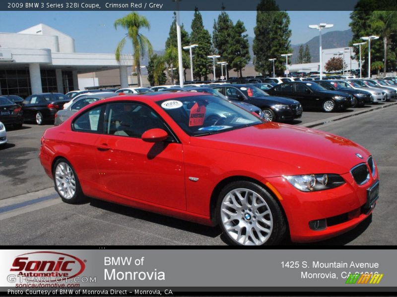 Crimson Red / Grey 2009 BMW 3 Series 328i Coupe