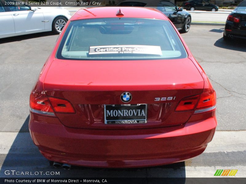 Crimson Red / Grey 2009 BMW 3 Series 328i Coupe