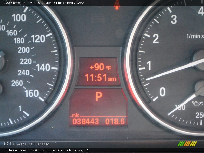 Crimson Red / Grey 2009 BMW 3 Series 328i Coupe