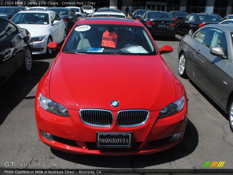 Crimson Red / Grey 2009 BMW 3 Series 328i Coupe