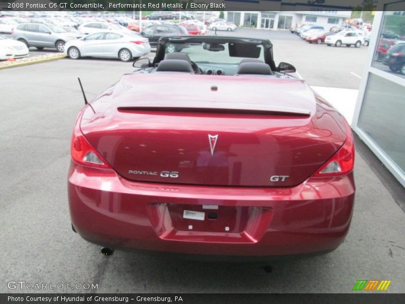 Performance Red Metallic / Ebony Black 2008 Pontiac G6 GT Convertible