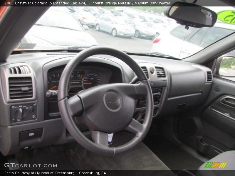 Sunburst Orange Metallic / Medium Dark Pewter 2005 Chevrolet Colorado LS Extended Cab 4x4