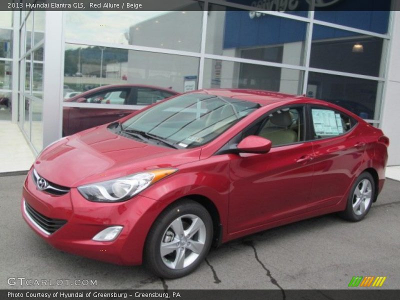 Red Allure / Beige 2013 Hyundai Elantra GLS