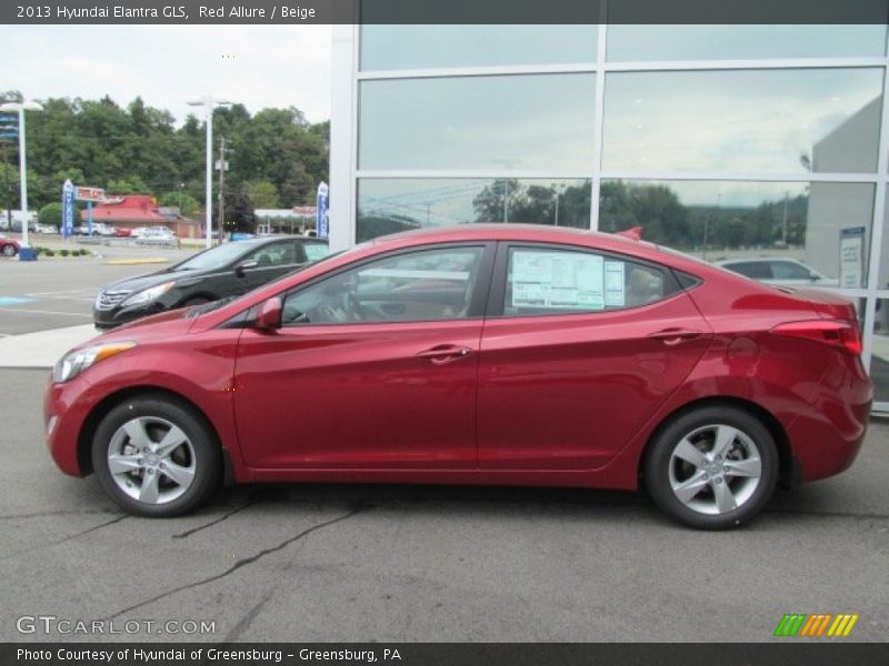 Red Allure / Beige 2013 Hyundai Elantra GLS