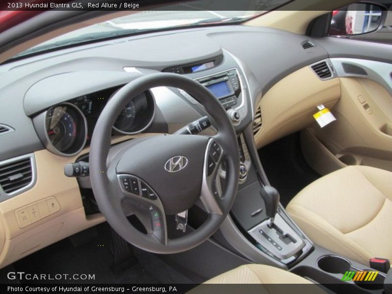 Red Allure / Beige 2013 Hyundai Elantra GLS