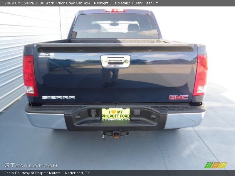 Midnight Blue Metallic / Dark Titanium 2009 GMC Sierra 1500 Work Truck Crew Cab 4x4