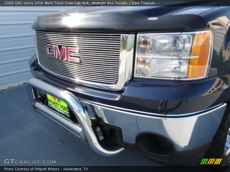 Midnight Blue Metallic / Dark Titanium 2009 GMC Sierra 1500 Work Truck Crew Cab 4x4