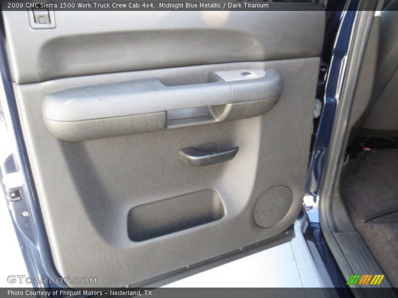 Midnight Blue Metallic / Dark Titanium 2009 GMC Sierra 1500 Work Truck Crew Cab 4x4