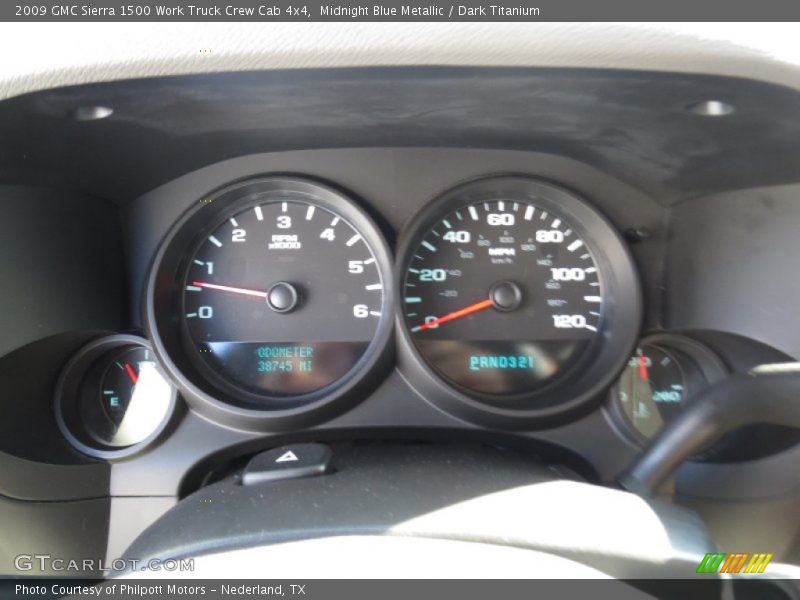 Midnight Blue Metallic / Dark Titanium 2009 GMC Sierra 1500 Work Truck Crew Cab 4x4